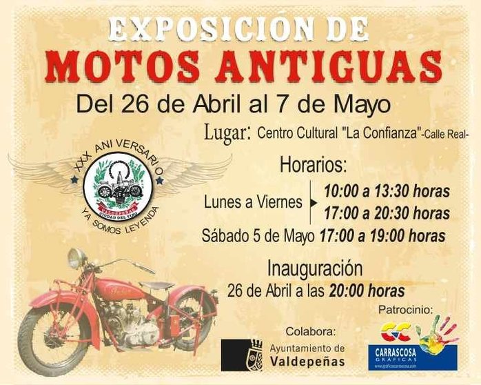 Exposición Motos Antiguas ASAMA Valdepeñas
