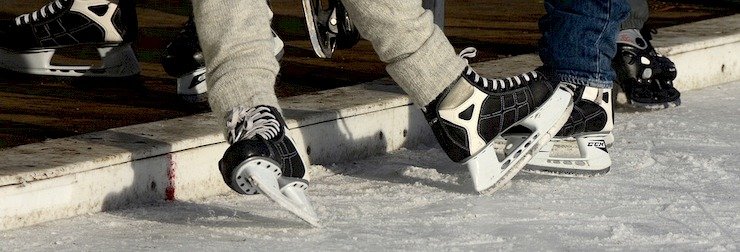 pistas de patinaje en Navidad